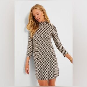 Tuckernuck NEW Brown Birch Domino Retro Mod Ellie Mini Dress Size Small